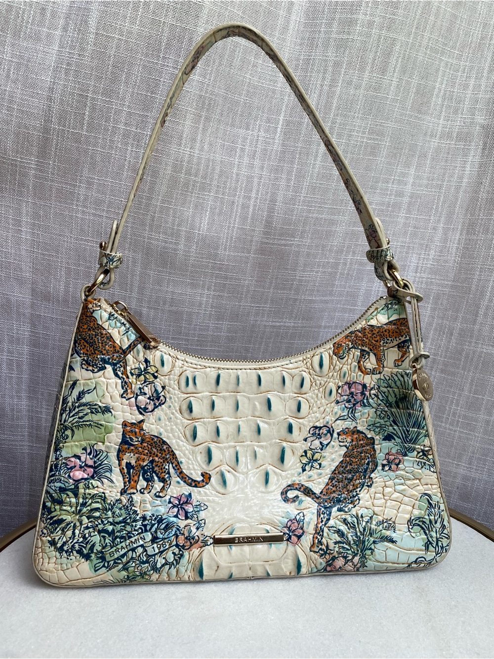 Brahmin Esme Shoulder Bag in “Souvenir” Melbourne - Rare Leopard print